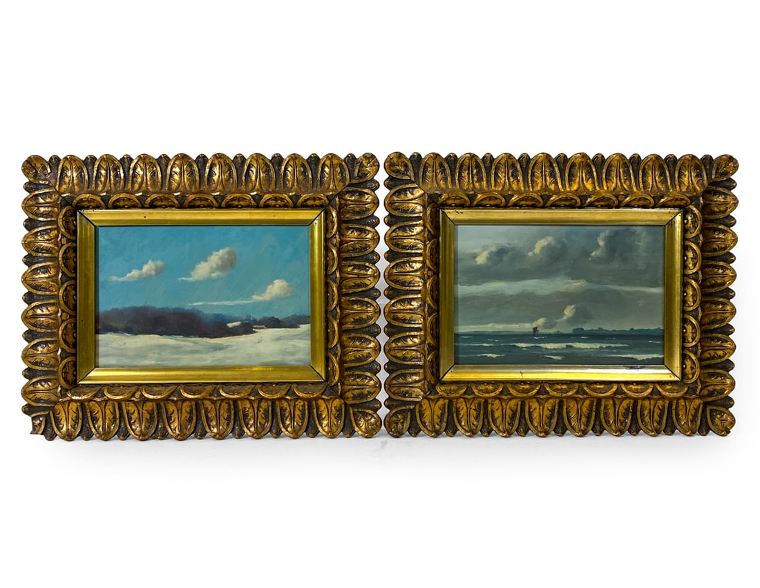 PAIR OF DANISH LANDSCAPES O/B (1 of 6)