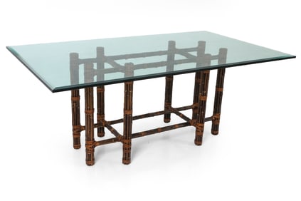 MCGUIRE ORGANIC GLASS & BAMBOO DINING TABLE