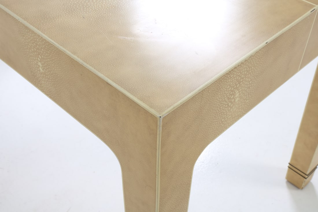 KARL SPRINGER STYLE SHAGREEN PATTERN DESK TABLE - 14