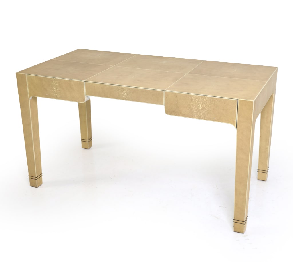 KARL SPRINGER STYLE SHAGREEN PATTERN DESK TABLE (1 of 20)
