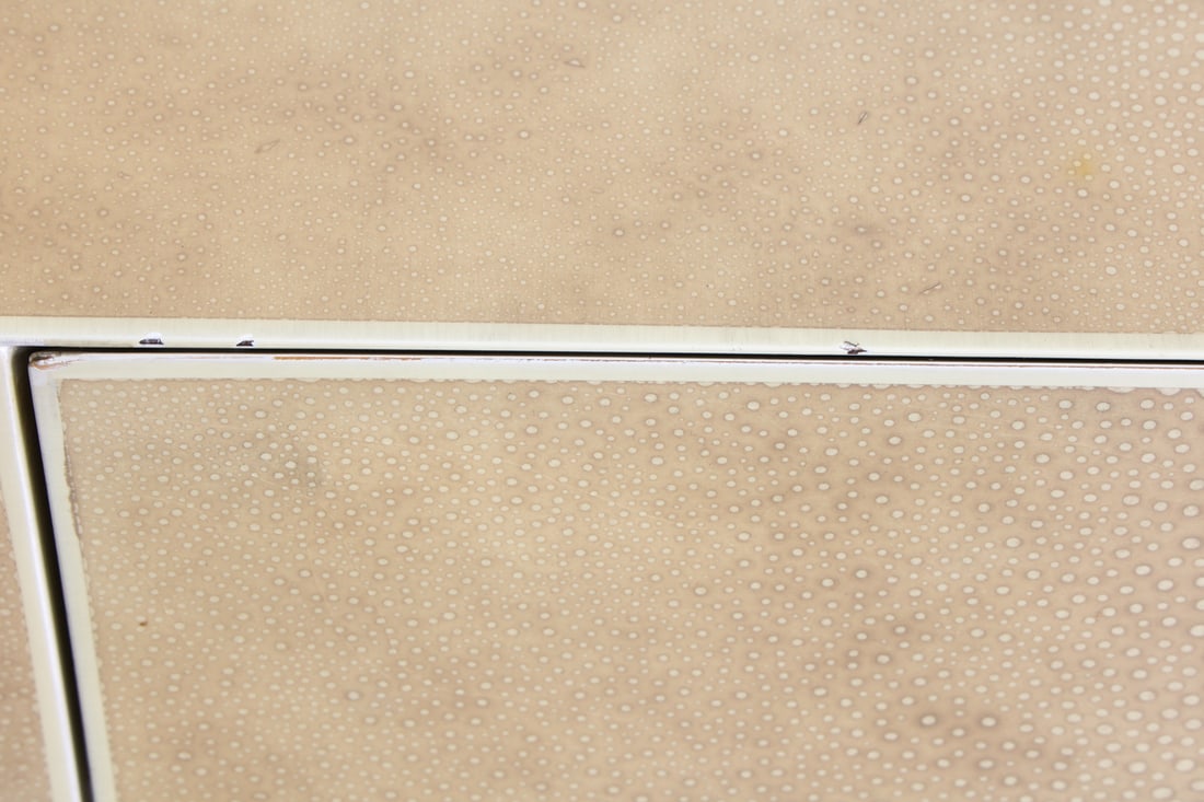 KARL SPRINGER STYLE SHAGREEN PATTERN DESK TABLE - 20