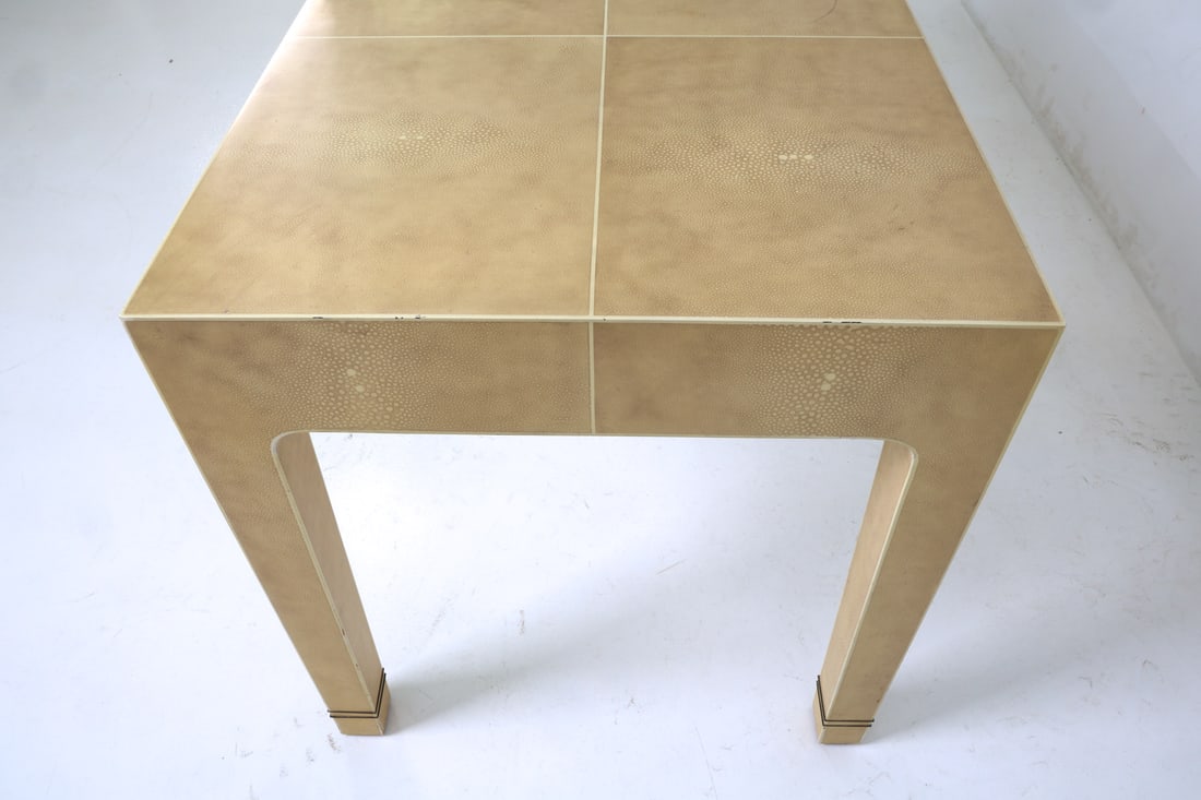 KARL SPRINGER STYLE SHAGREEN PATTERN DESK TABLE - 6