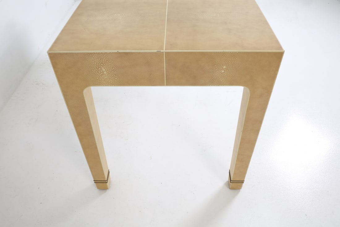 KARL SPRINGER STYLE SHAGREEN PATTERN DESK TABLE - 8