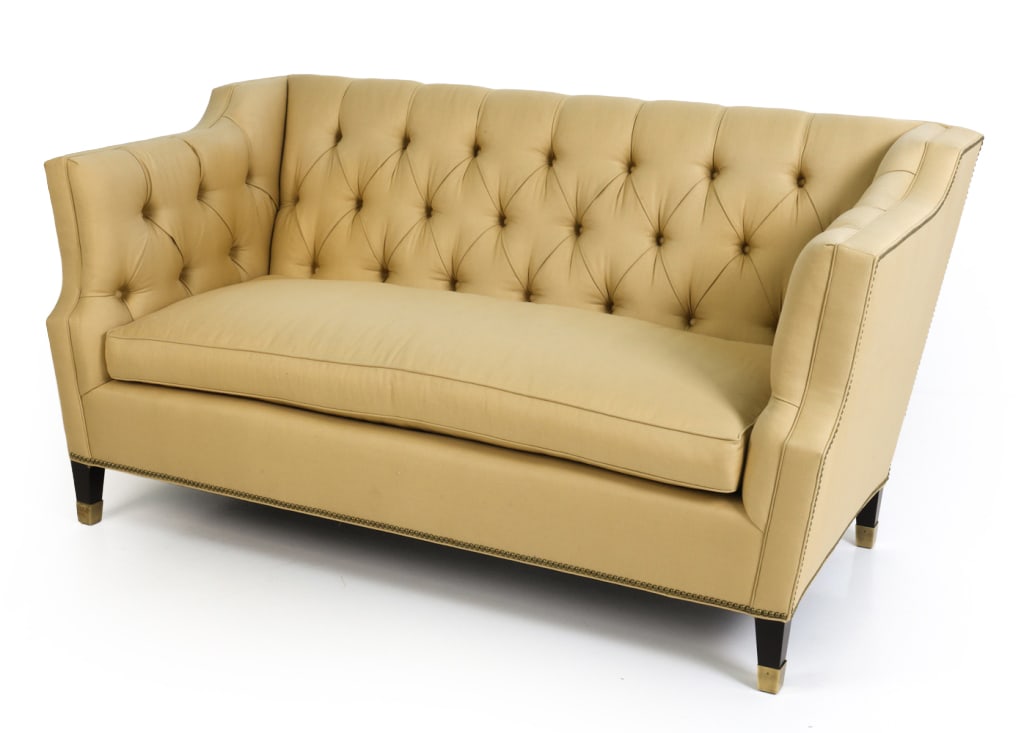 SCALAMANDRE ITALIAN 'SALON' TUFTED SOFA (1 of 15)