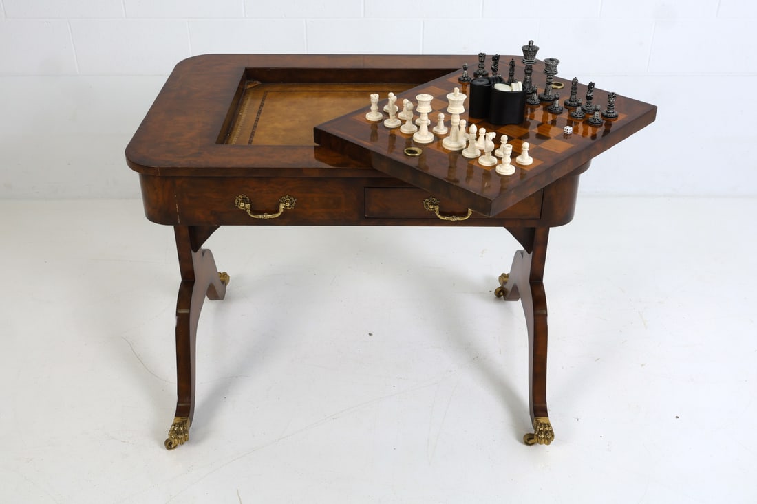 MAITLAND-SMITH REGENCY STYLE GAME TABLE - 12