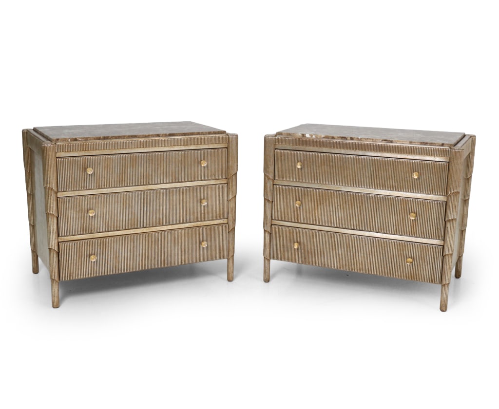 PAIR OF NANCY CORZINE "CURTAIN" BEDSIDE CHESTS (1 of 20)
