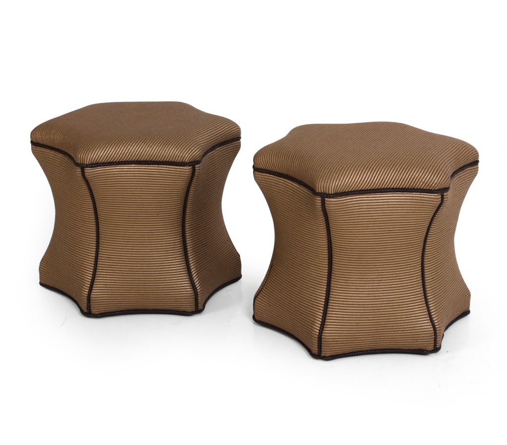 PAIR OF LEWIS MITTMAN 'STAR' OTTOMANS (1 of 14)