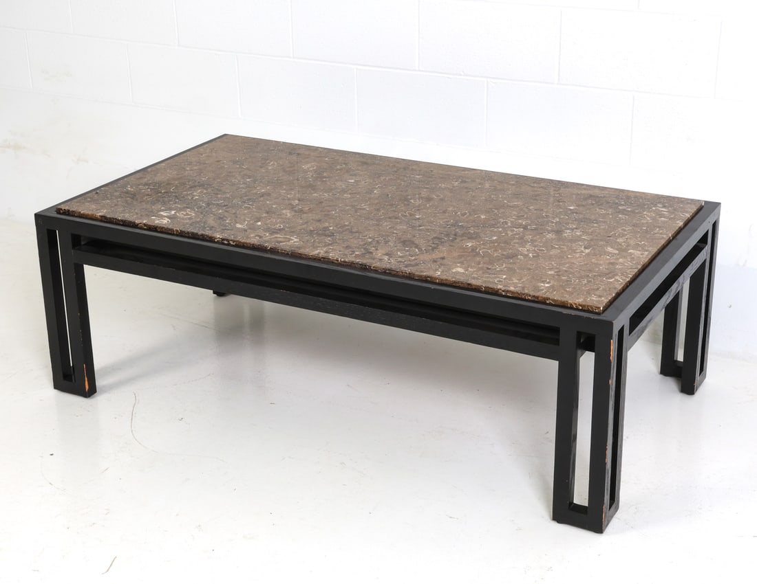 ATTR. BILLY BALDWIN STONE TOP COFFEE TABLE (1 of 14)