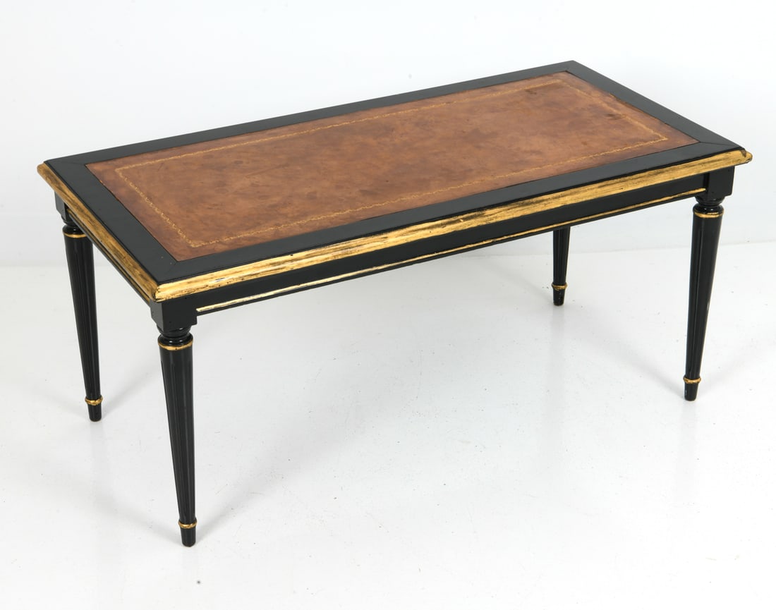 MAISON JANSEN LEATHER TOP COFFEE TABLE C. 1940S (1 of 13)