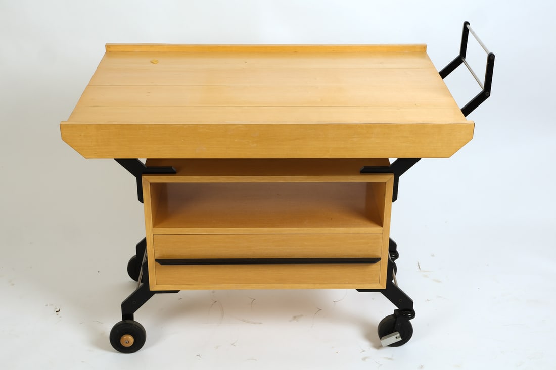 BIRCH EXTENDABLE ROLLING SERVING CART - 5