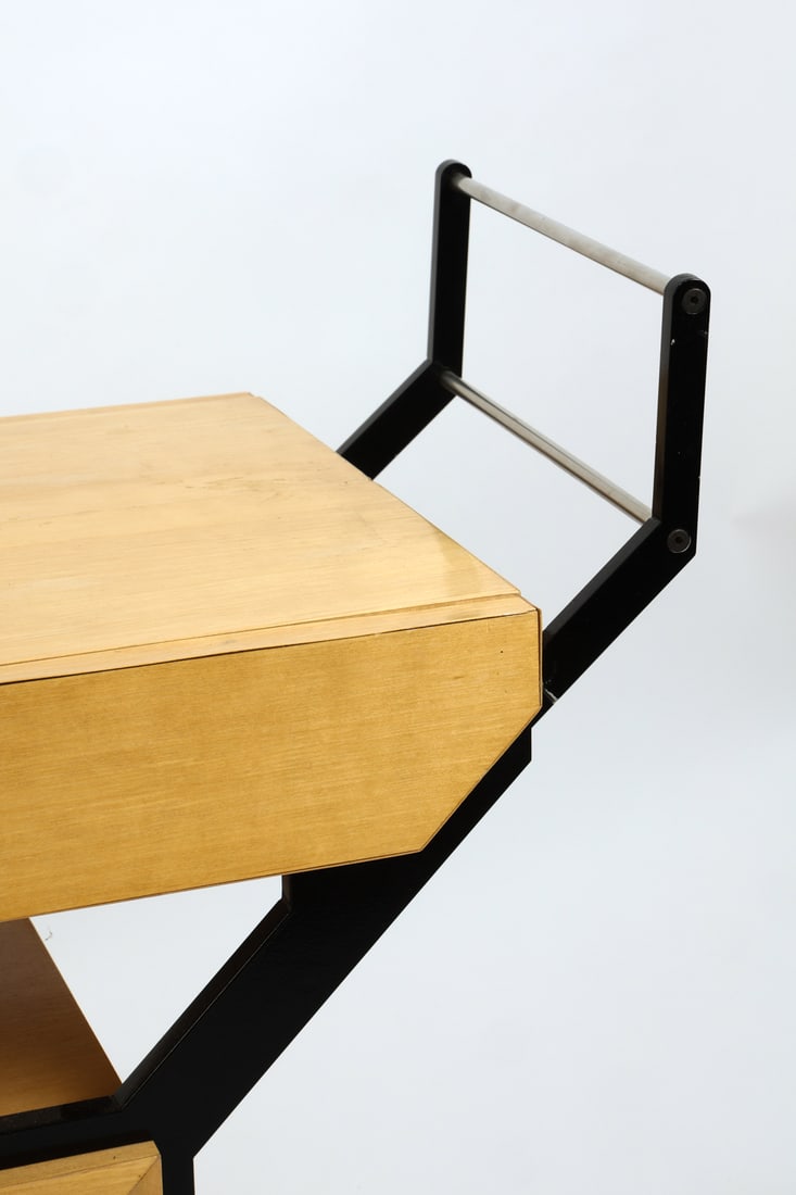 BIRCH EXTENDABLE ROLLING SERVING CART - 9