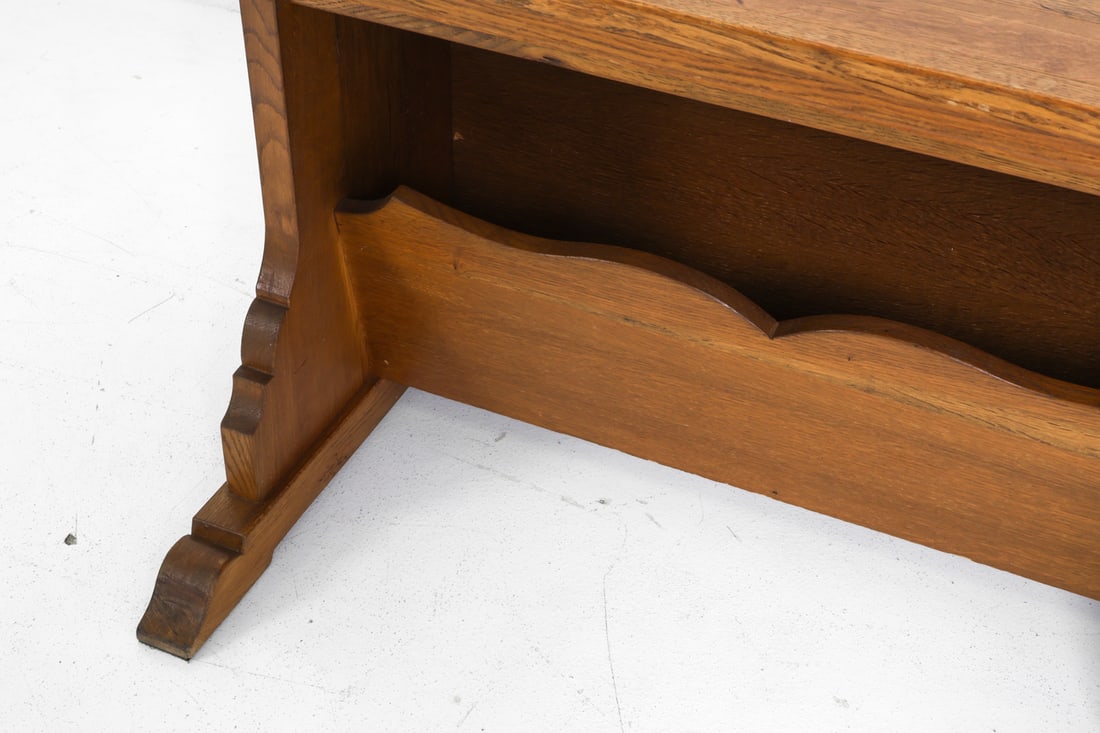 GERMAN OAK SIDE TABLE C. 1960S - 10