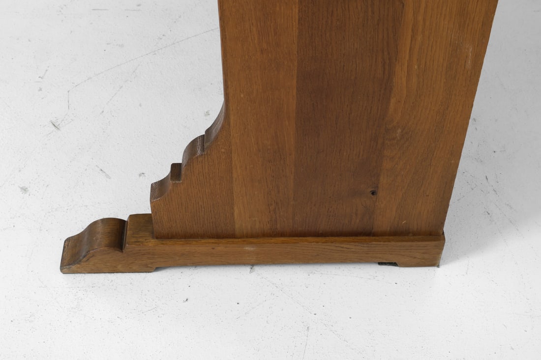 GERMAN OAK SIDE TABLE C. 1960S - 12