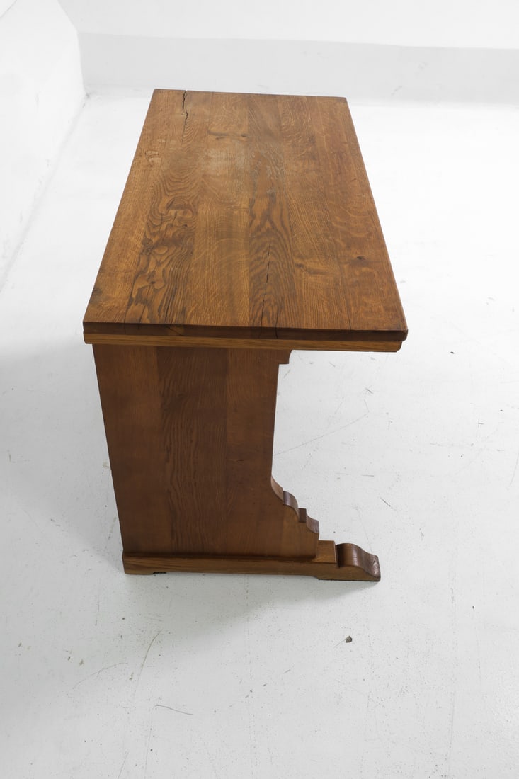 GERMAN OAK SIDE TABLE C. 1960S - 5