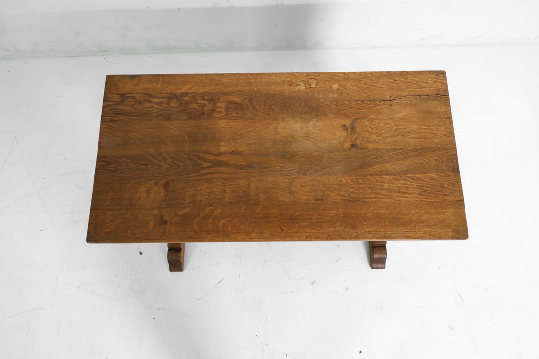 GERMAN OAK SIDE TABLE C. 1960S - 6
