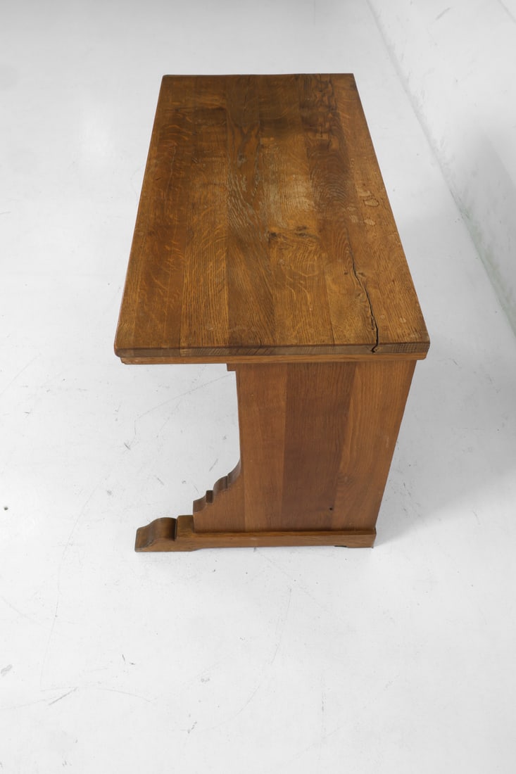 GERMAN OAK SIDE TABLE C. 1960S - 7