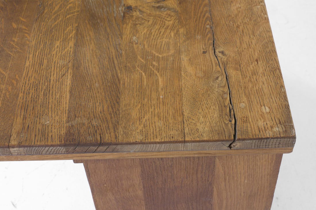 GERMAN OAK SIDE TABLE C. 1960S - 8