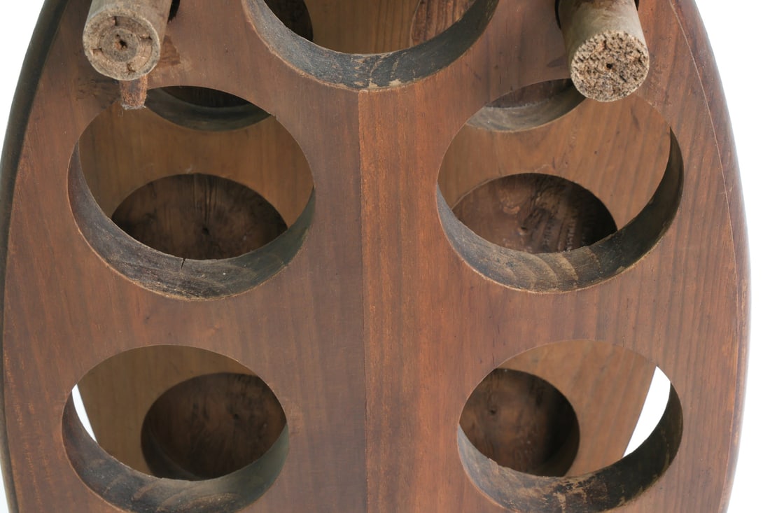 FRENCH OAK WINE BOTTLE RACK C. 1940S - 11