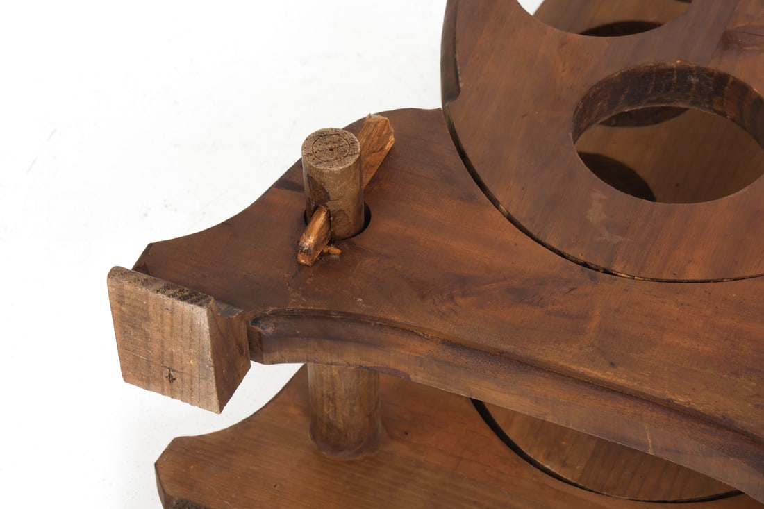 FRENCH OAK WINE BOTTLE RACK C. 1940S - 14
