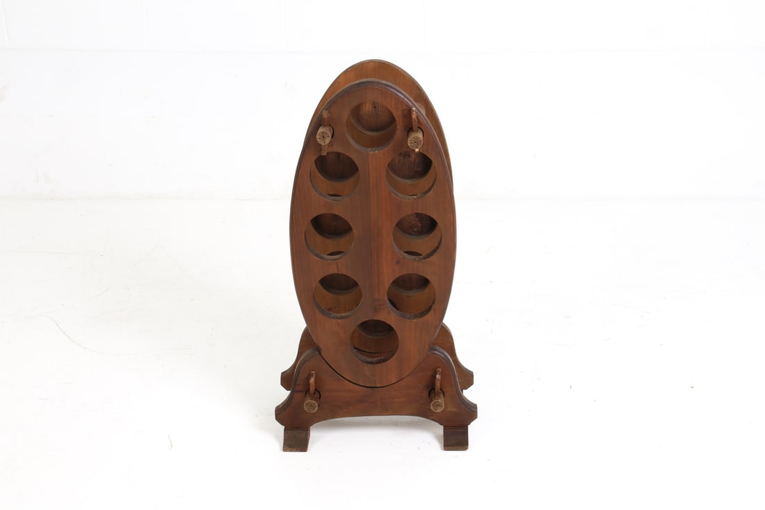 FRENCH OAK WINE BOTTLE RACK C. 1940S - 4