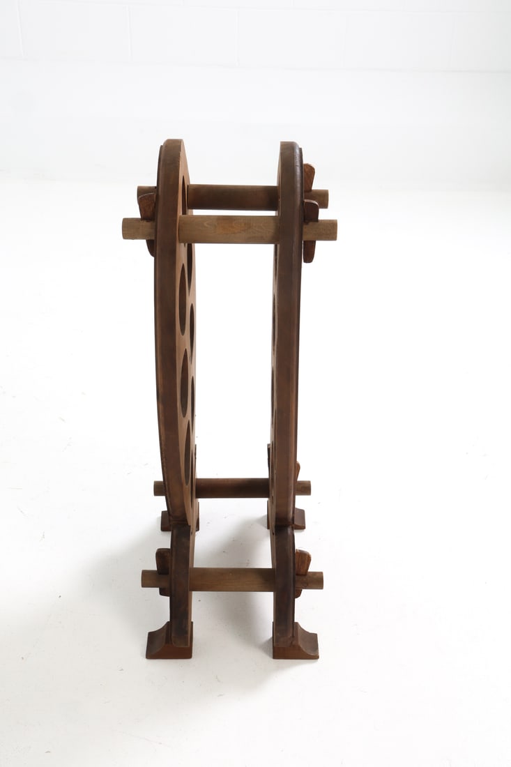 FRENCH OAK WINE BOTTLE RACK C. 1940S - 6