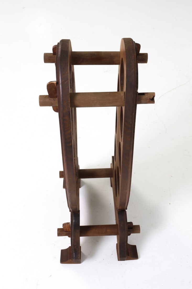 FRENCH OAK WINE BOTTLE RACK C. 1940S - 8