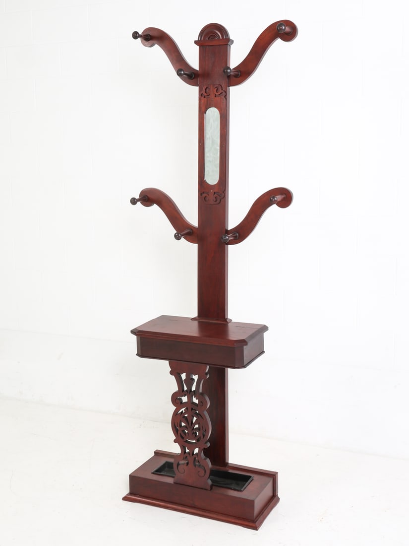 VICTORIAN STYLE ENGLISH MAHOGANY HALL TREE (1 of 15)