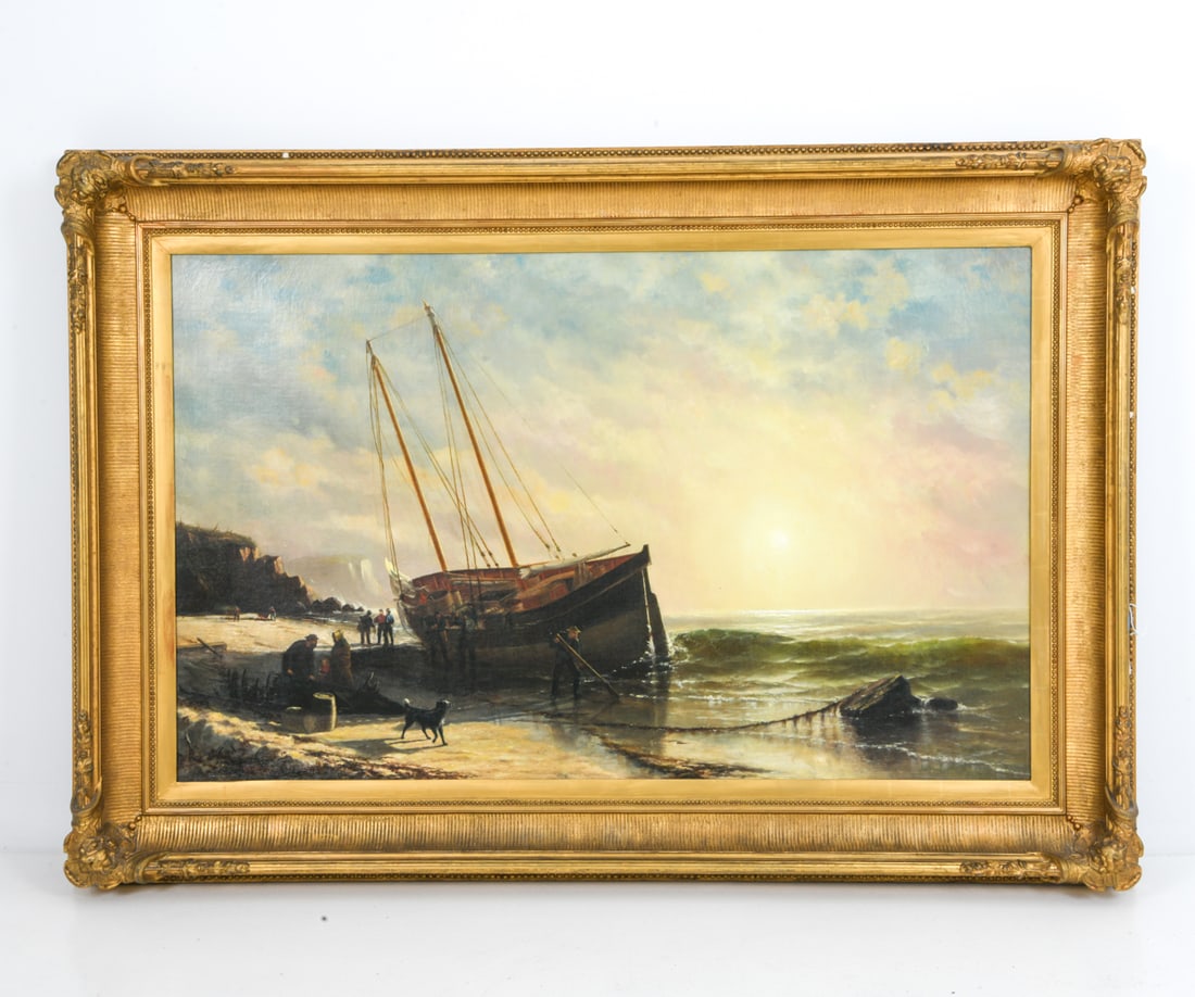 WILLIAM E NORTON (AMERICAN 1843-1916) SEASCAPE O/C (1 of 5)