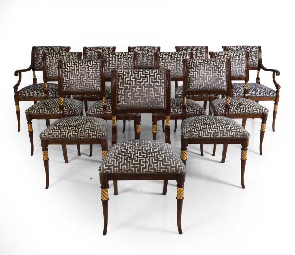(12) SMITH WATSON REGENCY STYLE DINING CHAIRS - 2