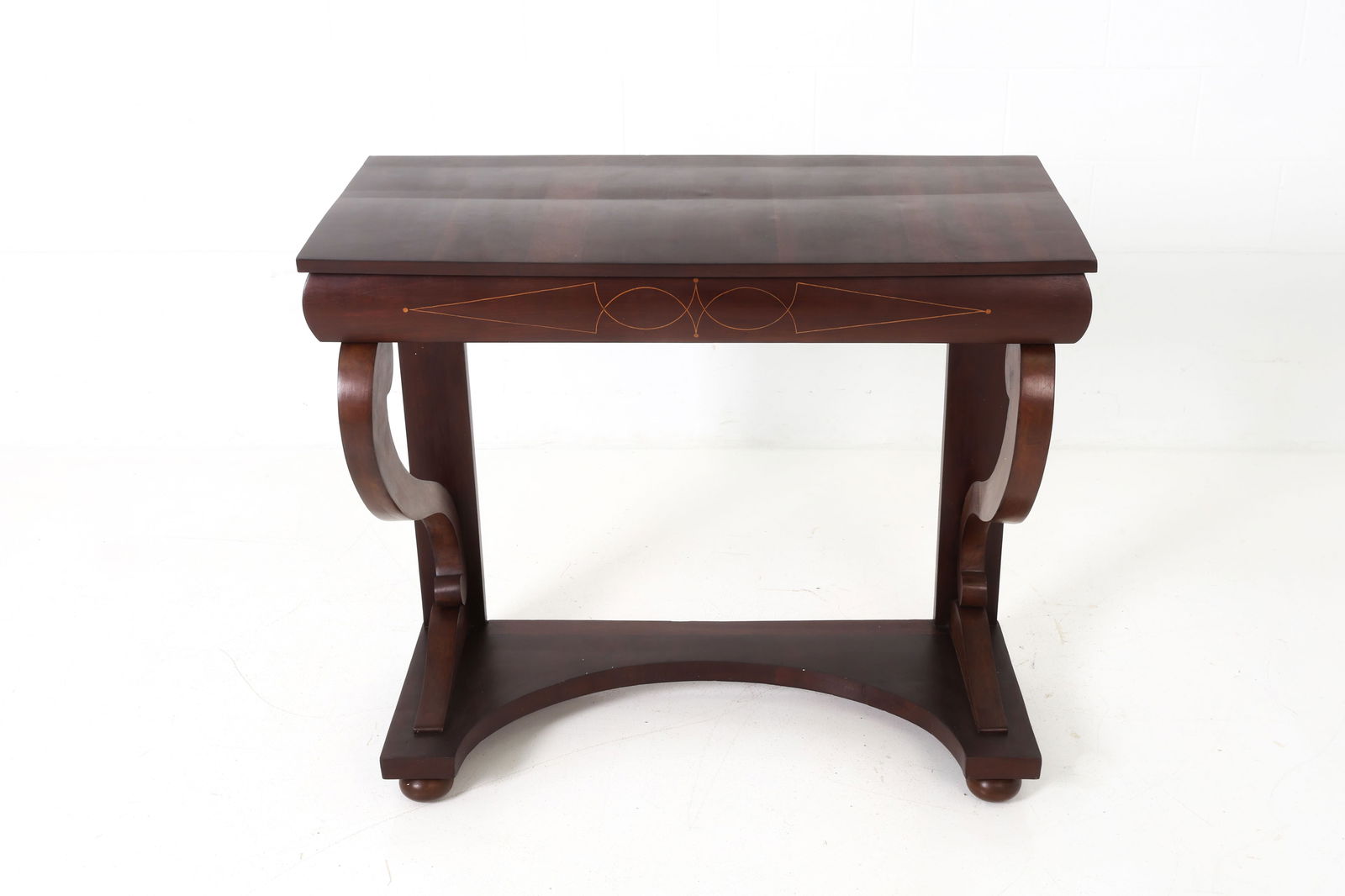 19TH C. BIEDERMEIER WALNUT CONSOLE TABLE - 4