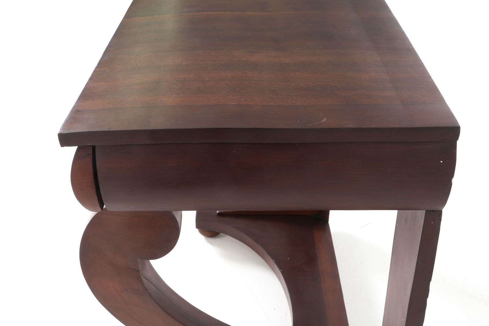 19TH C. BIEDERMEIER WALNUT CONSOLE TABLE - 8