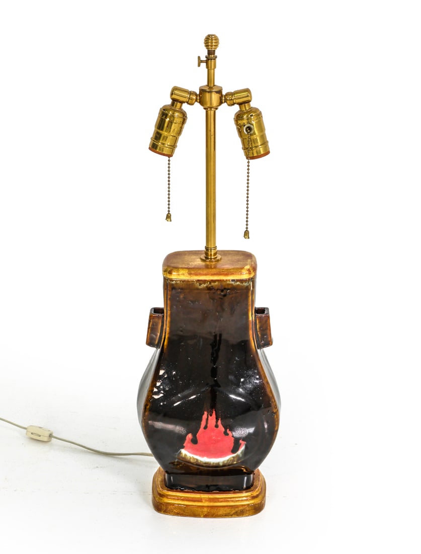 CHINESE CERAMIC VASE TABLE LAMP - 3