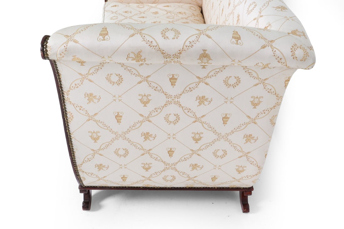 EMPIRE STYLE MAHOGANY SETTEE - 13