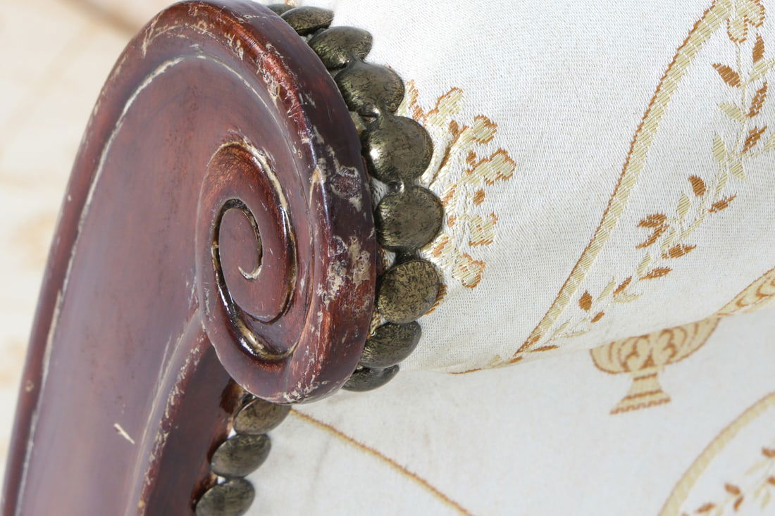 EMPIRE STYLE MAHOGANY SETTEE - 14