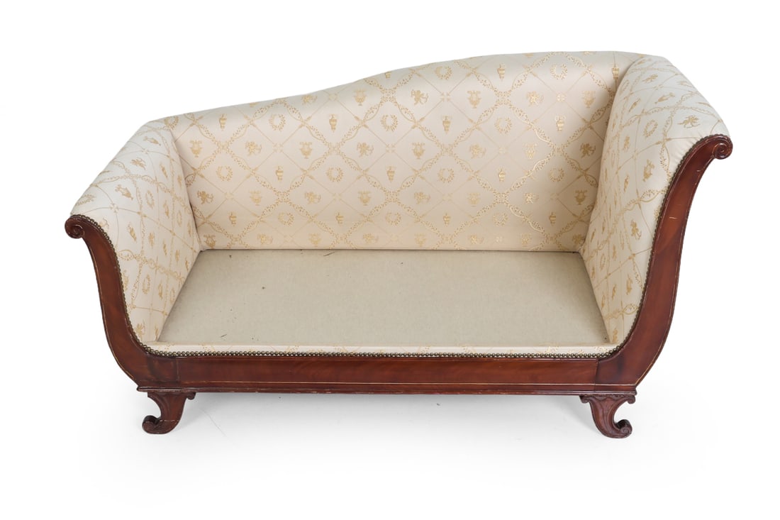 EMPIRE STYLE MAHOGANY SETTEE - 15