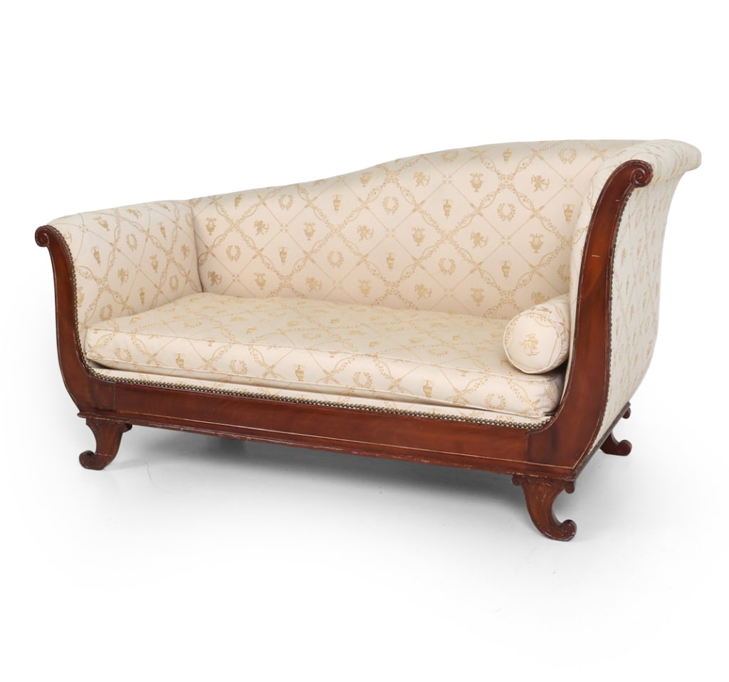 EMPIRE STYLE MAHOGANY SETTEE (1 of 17)