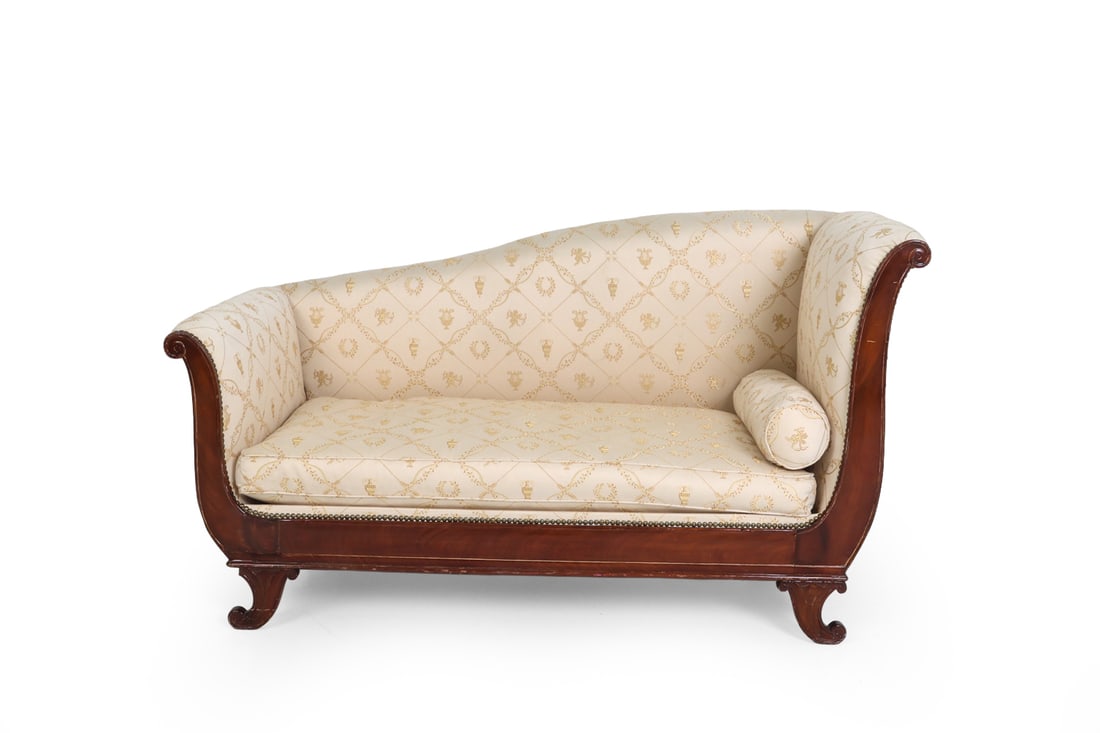 EMPIRE STYLE MAHOGANY SETTEE - 3