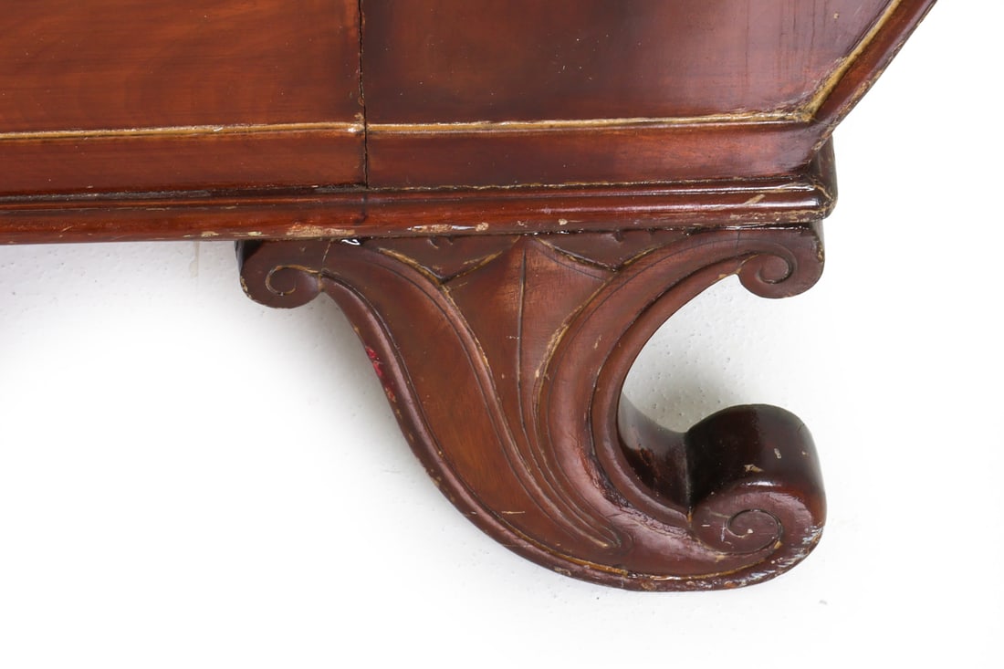 EMPIRE STYLE MAHOGANY SETTEE - 8