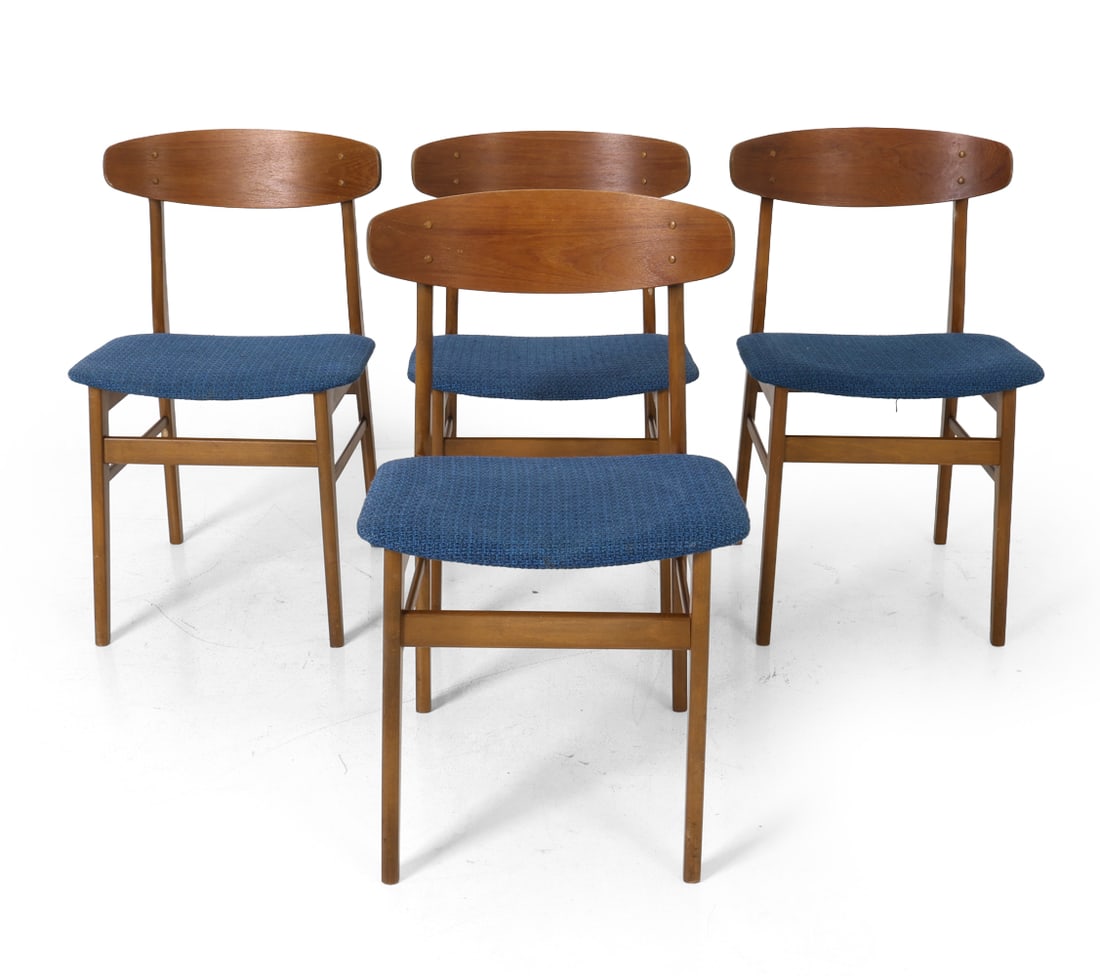(4) FARSTRUP DANISH TEAK DINING CHAIRS C. 1960S (1 of 13)