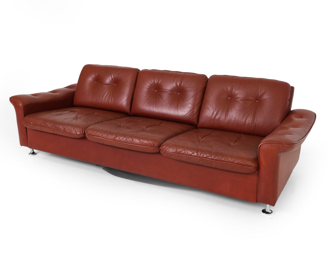 DE SEDE STYLE SWISS LEATHER SOFA C. 1960S (1 of 20)