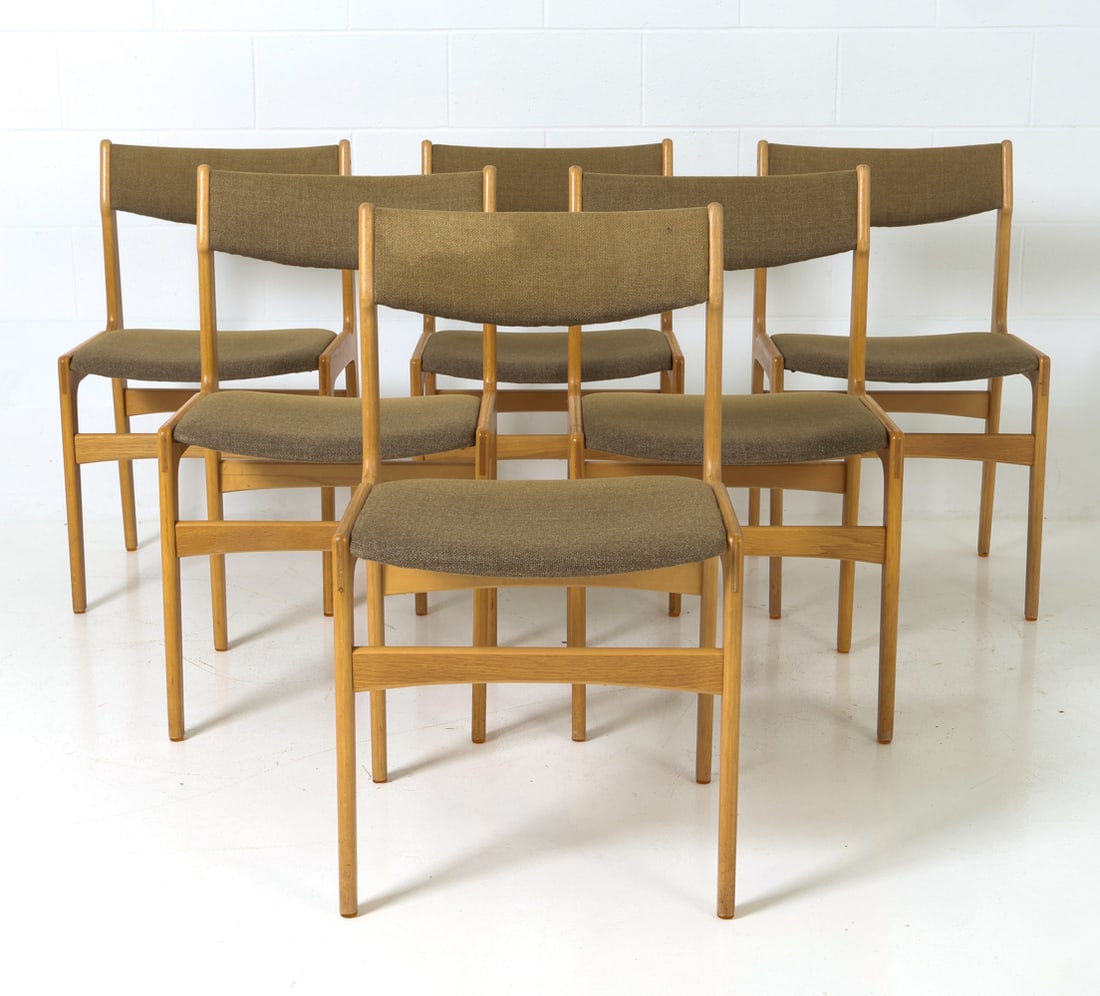(6) ERIK BUCH DANISH OAK DINING CHAIRS C. 1960S (1 of 15)