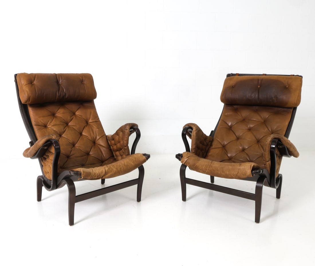 PAIR BRUNO MATHSSON FOR DUX PERNILLA LOUNGE CHAIRS (1 of 19)