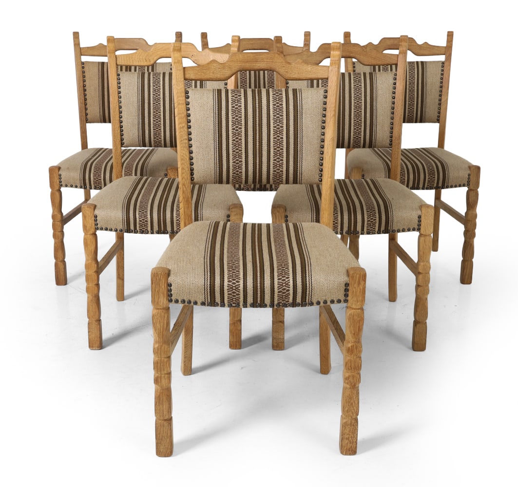 (6) STYLE OF KJAERNULF DANISH OAK DINING CHAIRS (1 of 18)