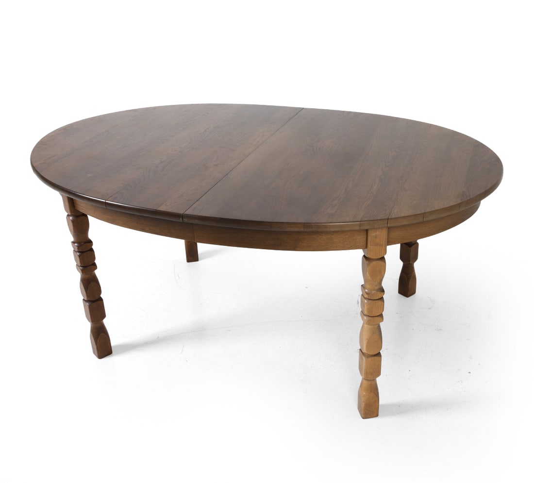 STYLE OF KJAERNULF OAK EXTENDING DINING TABLE (1 of 1)