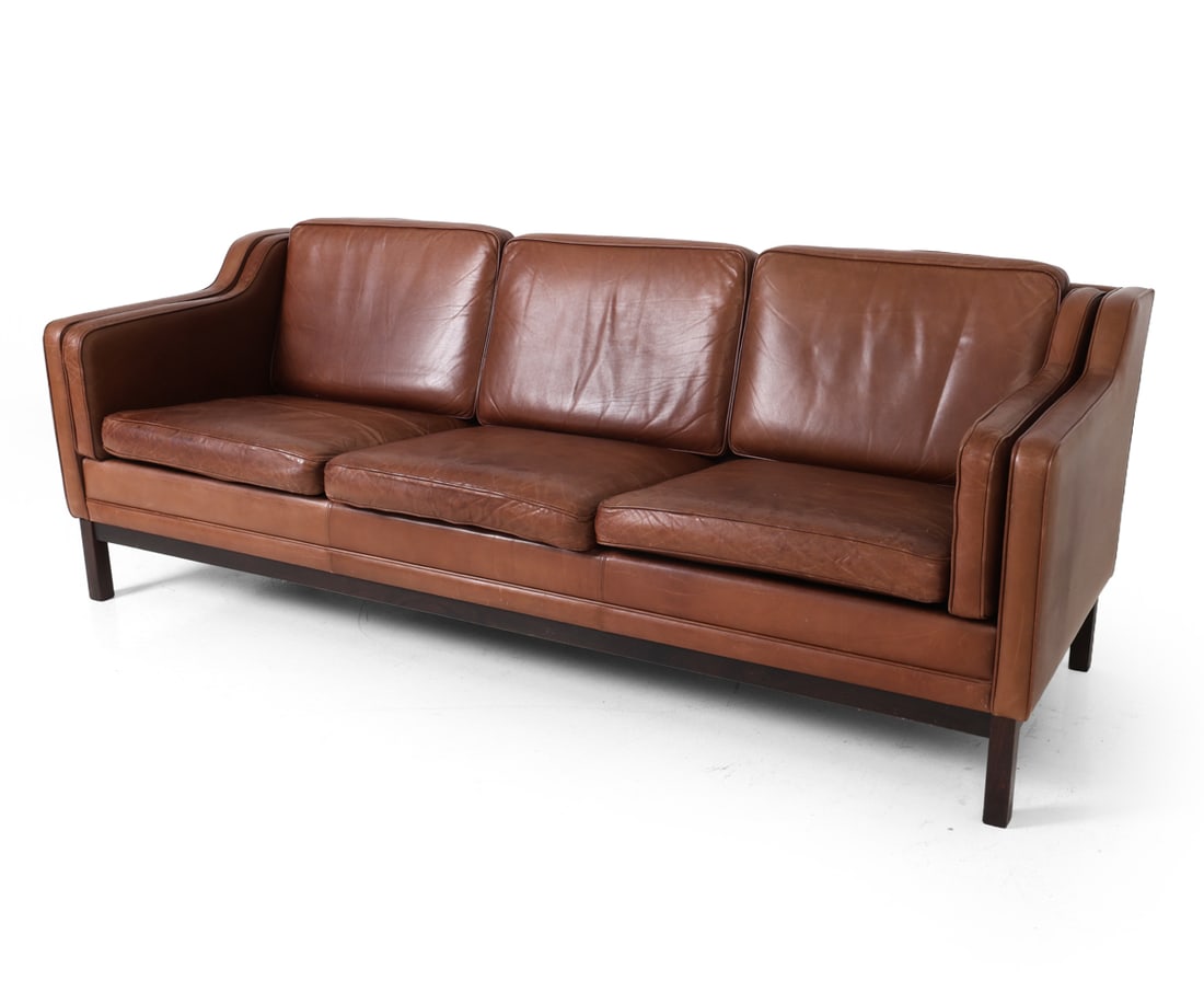 MOGENS HANSEN DANISH LEATHER SOFA C. 1970S (1 of 19)