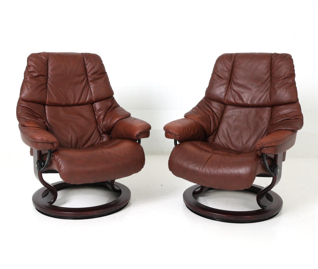 EKORNES STRESSLESS LEATHER LOUNGE CHAIRS (1 of 16)
