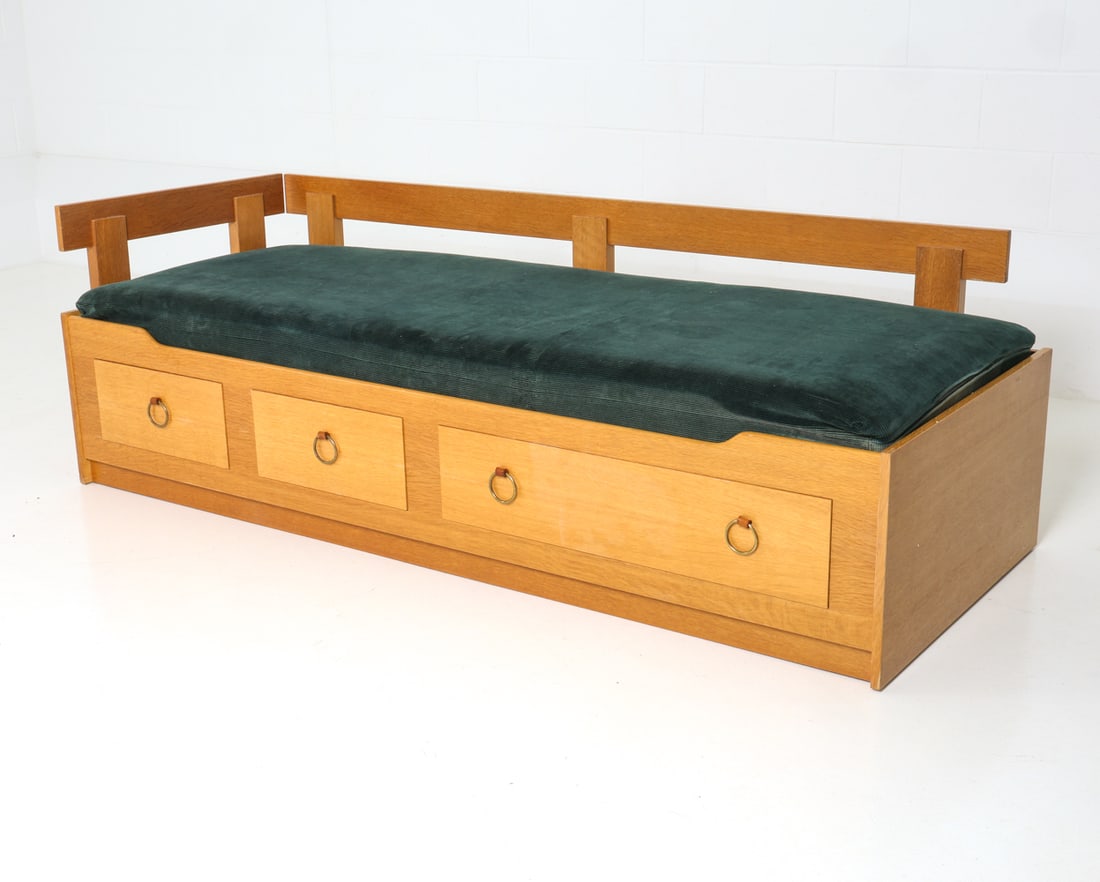 KOGE MOBEL SNEDKERI DANISH OAK DAYBED C. 1970S (1 of 15)
