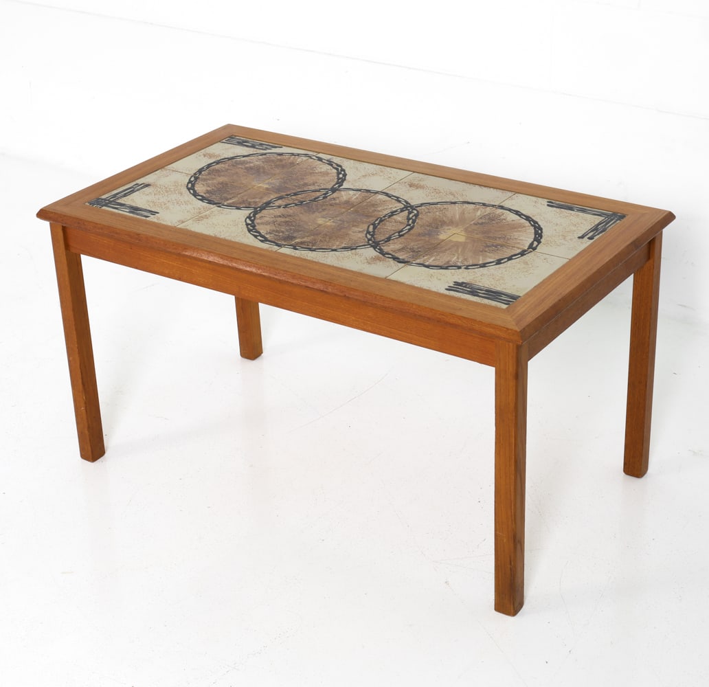 POUL POULSEN FOR TOFTEN TEAK & TILE COFFEE TABLE (1 of 16)