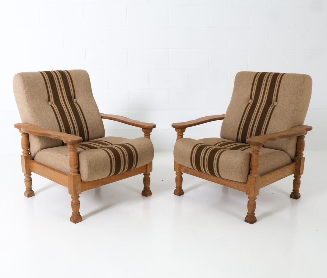 PAIR MANNER OF KJAERNULF DANISH OAK LOUNGE CHAIRS (1 of 15)
