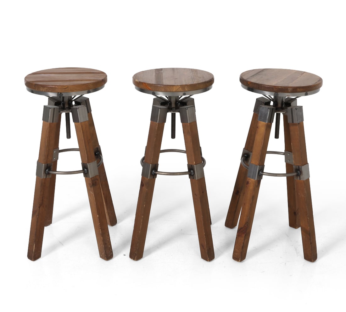 (3) INDUSTRIAL STYLE DANISH BAR STOOLS (1 of 20)